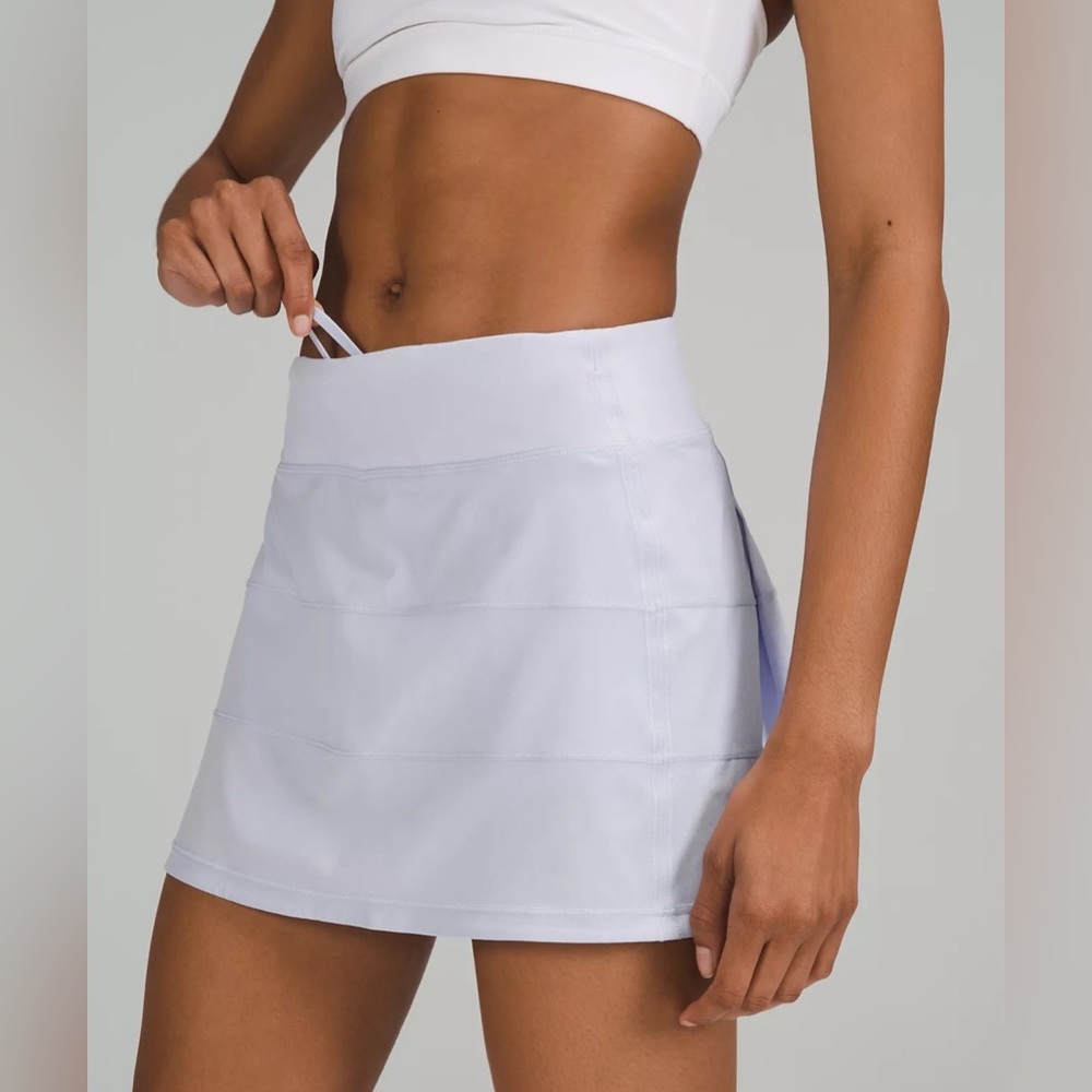 🆕Lululemon 🍋Pace Rival MR Skirt Long Color pastel Blue Sz 4